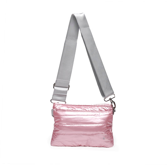 Pink Padded Crossbody Belt Bag